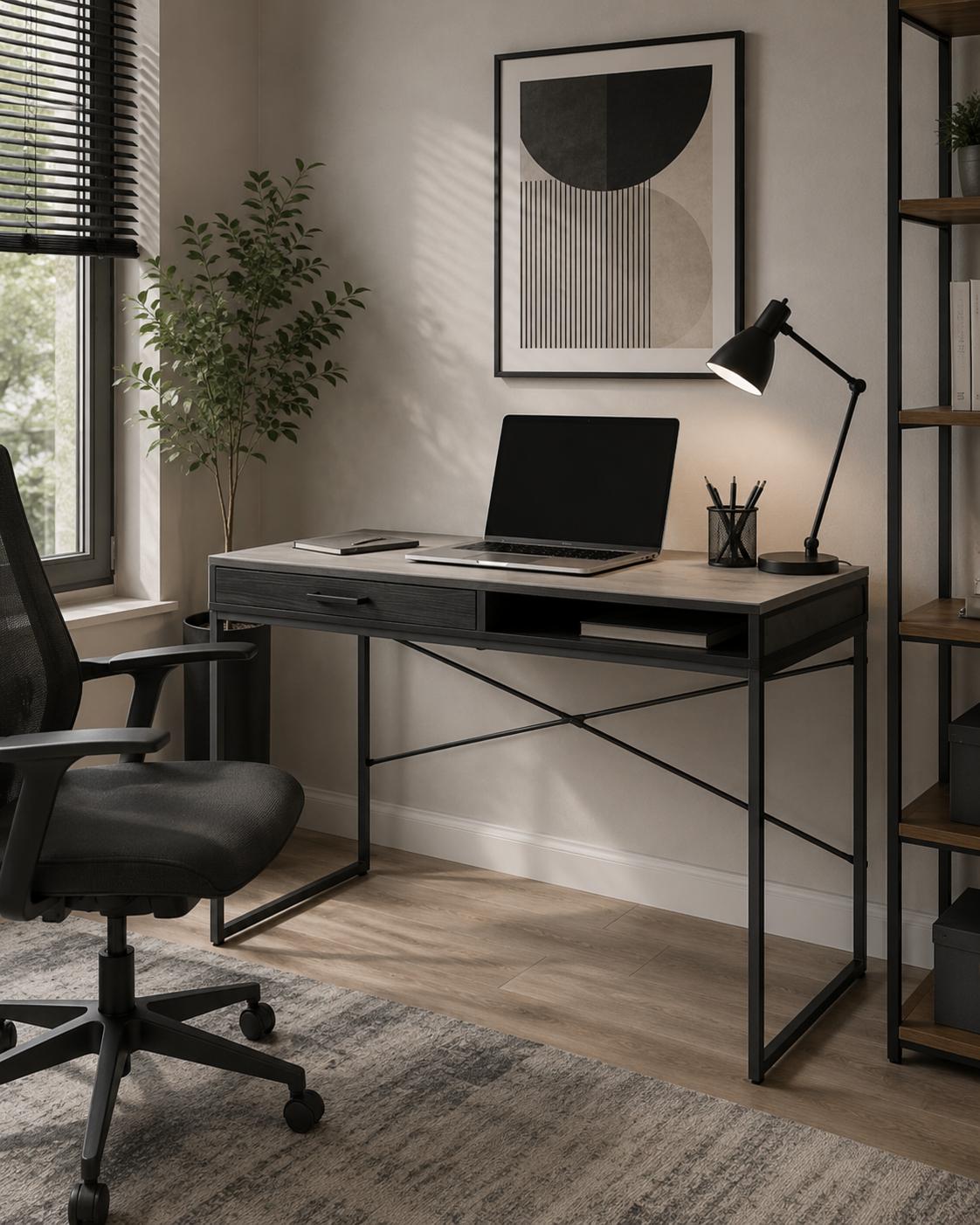 Seaford radni sto 110x45x75 cm crni Seaford radni sto 110x45x75 cm crni